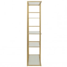 POLICA 120X40X180CM MET/STAKLO ZL. JOL