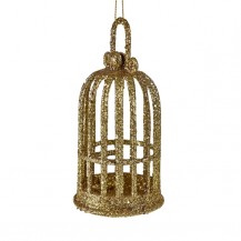 KAVEZ ZA PTICE 6X13CM GLITTER ZLAT. WER