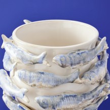 VAZA RIBE 26X27CM BIJELA WER