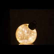 KUGLICA BUBBLE LED 15CM ZL. JOL