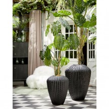 VAZA CACTI 52X65CM MAT BLACK LIG
