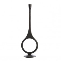 SVIJEĆNJAK ANTIGA 13X55CM MAT BLACK LIG