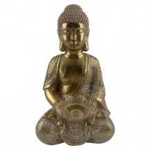 BUDDHA SA LOTUS CVIJETOM 38,5CM ZL. COR