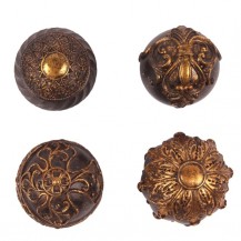 KUGLA BAROQUE 10CM SORT DUT