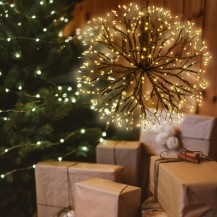 SVIJETLEĆA KUGLA FI 30CM 384 MICROLED SMEĐA TS LOT