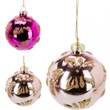 KUGLICA DEKOR MAŠNA 8CM SORT KOOP