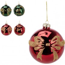 KUGLICA DEKOR MAŠNA 10CM SORT KOOP