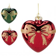 KUGLICA SRCE DEKOR MAŠNA 10CM SORT KOOP