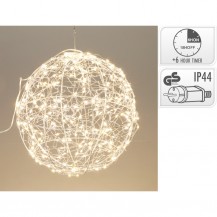 KUGLA LED LAMPICE 35CM SREB. KOOP