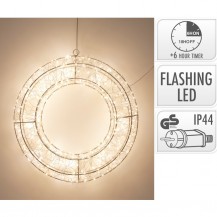 VIJENAC 500LED 38CM SREB. KOOP