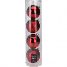 KUGLICE RED D10CM SET 4/1 KOOP