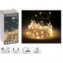 SREBRNA ŽICA SA 80LED LAMPICA WW KOOP