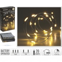 SREBRNA ŽICA 20LED WW BO KOOP