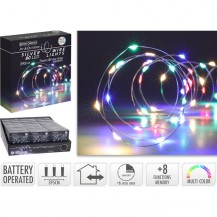 SREBRNA ŽICA SA 80LED IP44 MULTI KOOP