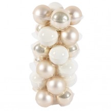 KUGLICA 6CM CHAM/BIJ. SET 24KOM DKO