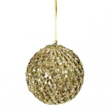 KUGLICA ŠLJOKICE 10CM ZLAT. DKO