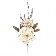BUKET RUŽA/BOBICE NA ŠTAPU 31CM KREM DKO