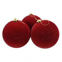 KUGLICA VELUR DIA 15CM BORDO (3) 1KOM DKO