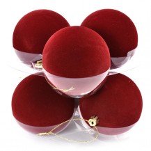 KUGLICA VELUR DIA 8CM CRNA (6) 1KOM DKO