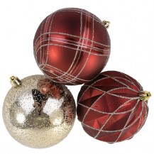 KUGLICE DIA 10CM CRV/ZLAT. 6KOM DKO