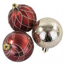 KUGLICE DIA 6CM CRV/ZLAT. 9KOM DKO