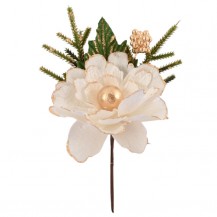 CVIJET NA ŠTAPU 22CM (6) 1KOM KREM DKO