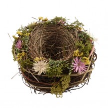 GNIJEZDO OD ŠIBA D16CM SA CVIJEĆEM DKO