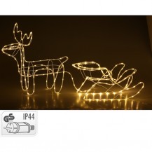 SVIJETLEĆI JELEN SA SANJKAMA 9M LAMP. KOOP