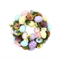 VIJENAC S JAJIMA D25CM ROZ/ŽUT/PLA DKO