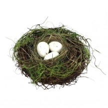 GNIJEZDO OD ŠIBA D16CM S JAJIMA DAR