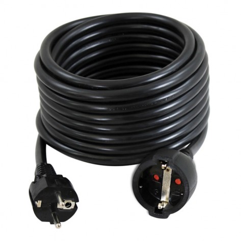 PRODUŽNI KABEL-ŠUKO H05RR-F 3G1,5L=5M CRNI COM