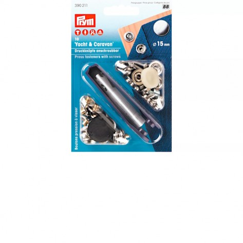 KOPČE SET 15MM 10KOM PRYM BER