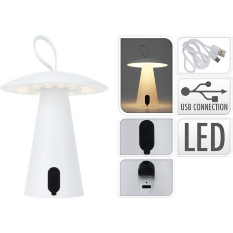 LAMPA STOLNA LED NA PUNJENJE BIJELA KOOP