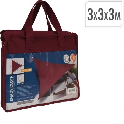ZAŠTITA OD SUNCA TRIANGLE 3X3X3M CRVENA KOOP