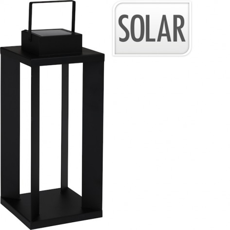 LANTERNA SOLARNA METAL CRNA H51,5CM KOOP