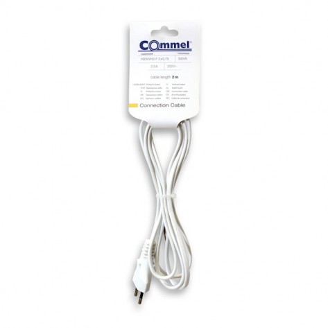 PRIKLJUČNI KABEL H03VVH2-F 2X0,75 L=2M BIJELI COM