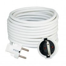 PRODUŽNI KABEL ŠUKO H05VV-F 3G1,5L=4M BIJELI COM