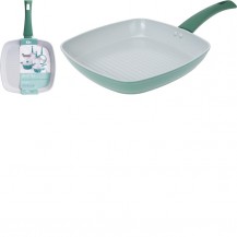 TAVA GRILL 26X26CM ALU ZEL. KOOP