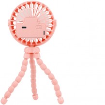 VENTILATOR STOLNI USB 500mAh PINK EDC
