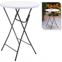 STOL OKRUGLI 80XH110 SKLOPIVI BIJELI KOOP