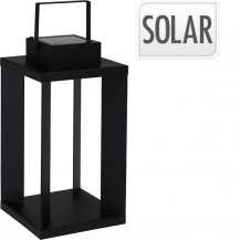 LANTERNA SOLARNA METAL CRNA H42CM KOOP